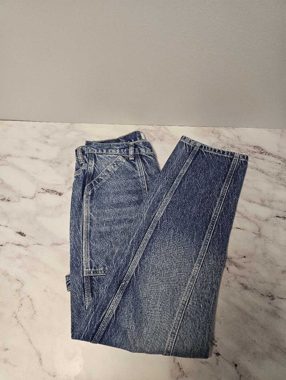 Reformation Jeans Kealy Carpenter High Rise Relaxed Straight Leg Blue Jeans 26 - Picture 4 of 9
